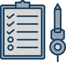 Check List Line Filled Grey Icon vector