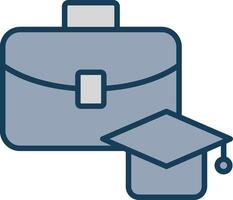 Apprentice Line Filled Grey Icon vector