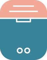 Earbuds Glyph Two Color Icon vector