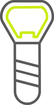 Bottle Opener Line Two Color Icon