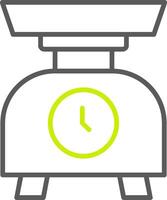 Kitchen Scale Line Two Color Icon vector
