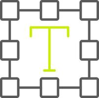 Typographic Line Two Color Icon vector