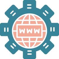 Internet Glyph Two Color Icon vector