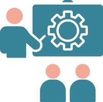 Training Glyph Two Color Icon vector