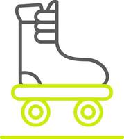 Roller Skate Line Two Color Icon vector