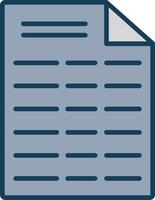 File Line Filled Grey Icon vector