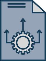 Workflow Line Filled Grey Icon vector