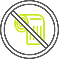 Prohibited Sign Line Two Color Icon vector