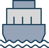 Port Line Filled Grey Icon vector