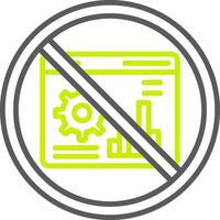 Prohibited Sign Line Two Color Icon vector