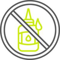 Prohibited Sign Line Two Color Icon vector