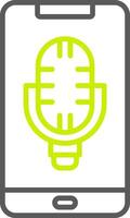 Phone Line Two Color Icon vector