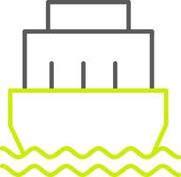 Port Line Two Color Icon vector