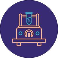 Measuring Device Line Two Color Circle Icon vector