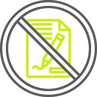Prohibited Sign Line Two Color Icon vector