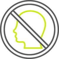 Prohibited Sign Line Two Color Icon vector