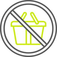 Prohibited Sign Line Two Color Icon vector