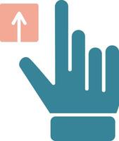 Hand Tap Glyph Two Color Icon vector