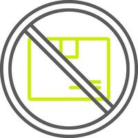 Prohibited Sign Line Two Color Icon vector