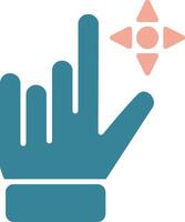 Drag Glyph Two Color Icon vector