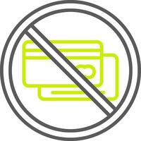 Prohibited Sign Line Two Color Icon vector