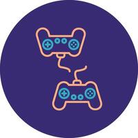 Player Versus Player Line Two Color Circle Icon vector