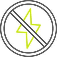 Prohibited Sign Line Two Color Icon vector