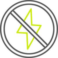 Prohibited Sign Line Two Color Icon vector