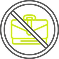 Prohibited Sign Line Two Color Icon vector