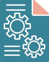 Cogwheels Glyph Two Color Icon vector