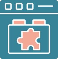 Plugins Glyph Two Color Icon vector