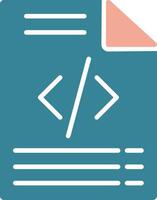 Coding Glyph Two Color Icon vector