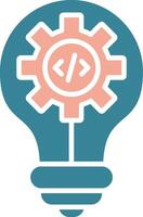 Idea Glyph Two Color Icon vector