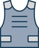 Armour Line Filled Grey Icon vector