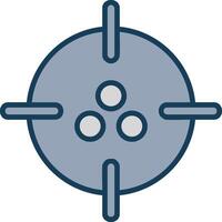 Paintbal Line Filled Grey Icon vector