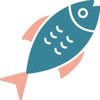 Fish Glyph Two Color Icon vector