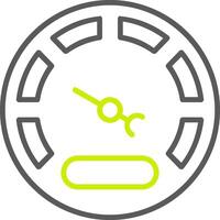 Gauge Line Two Color Icon vector