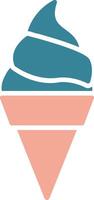 Ice Cream Glyph Two Color Icon vector