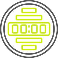 Gauge Line Two Color Icon vector