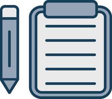 Notes Line Filled Grey Icon vector