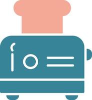 Toaster Glyph Two Color Icon vector