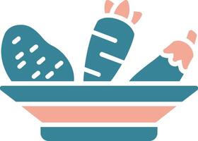 Vegetables Glyph Two Color Icon vector