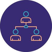 Business Line Two Color Circle Icon vector