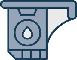 Ink Cartridge Line Filled Grey Icon vector