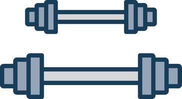 Weightlifting Line Filled Grey Icon vector