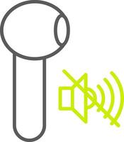 Earbuds Line Two Color Icon vector