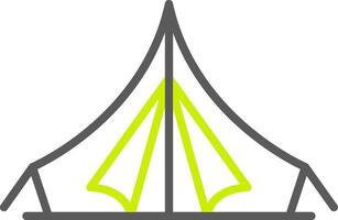 Tent Line Two Color Icon vector