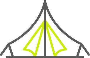 Tent Line Two Color Icon vector