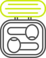 Earbuds Line Two Color Icon vector