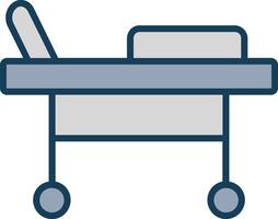 Stretcher Line Filled Grey Icon vector